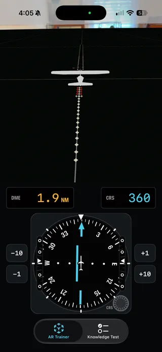 Short final on the tabletop ILS