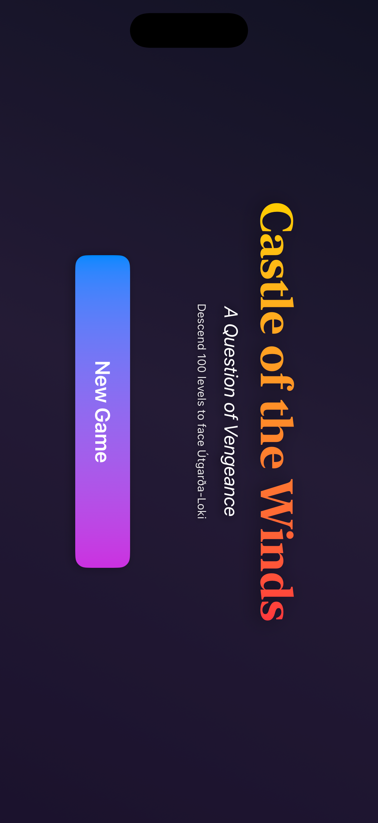 Character creation screen